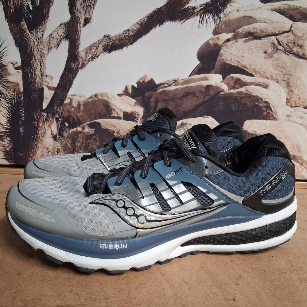 Saucony Triumph ISO 3 Mens Running Shoes Blue Silver S20296-1 Size 10
